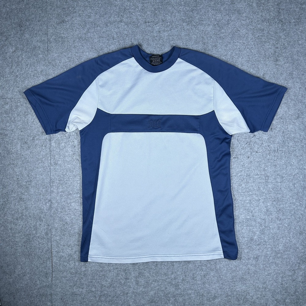 Vintage Everlast T-Shirt Mens Large Navy And White Y2K Mesh Jersey Tee Boxing
